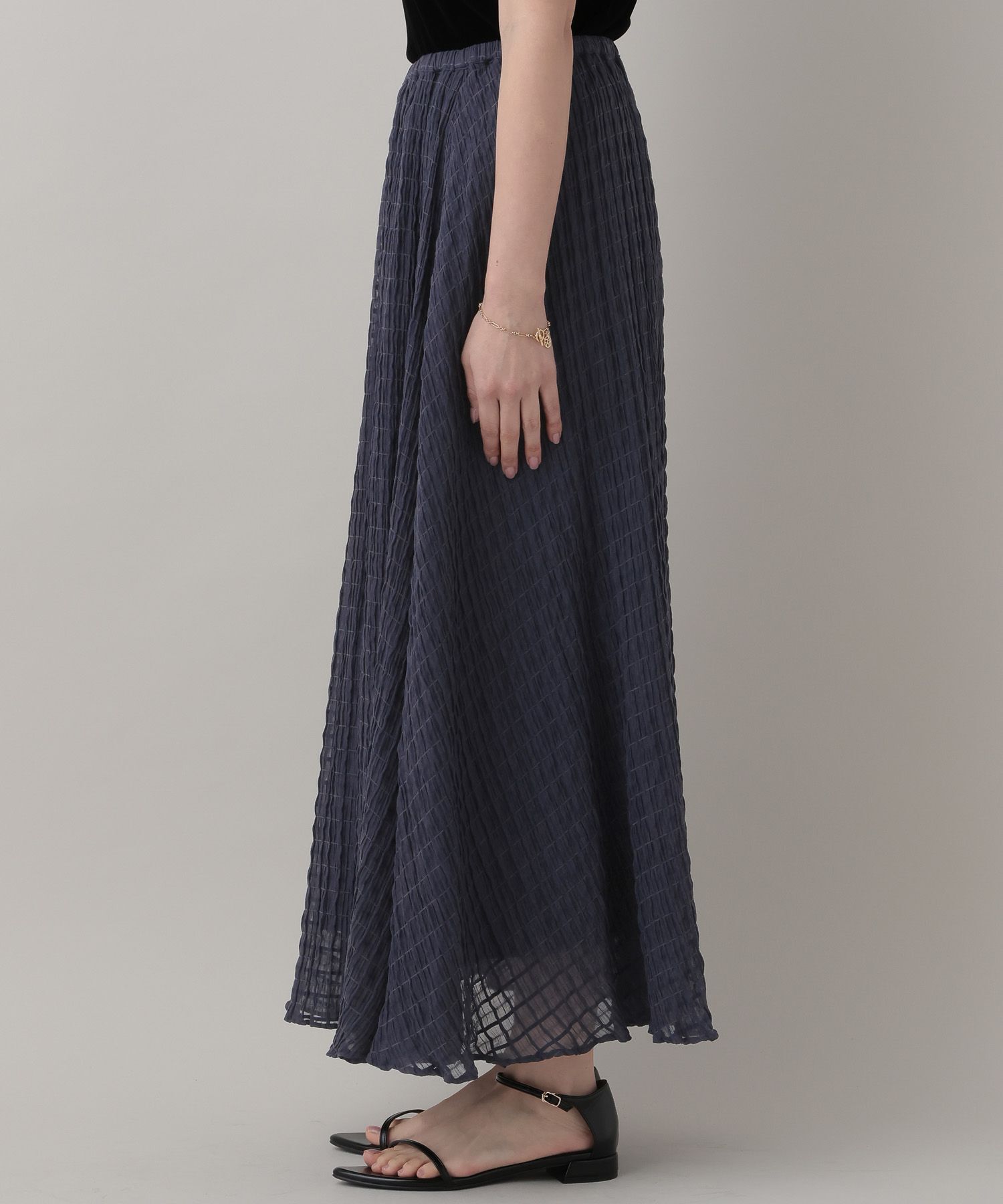 A part by 「【Sサイズ展開】シアーチェックフレアースカート」|スカート|