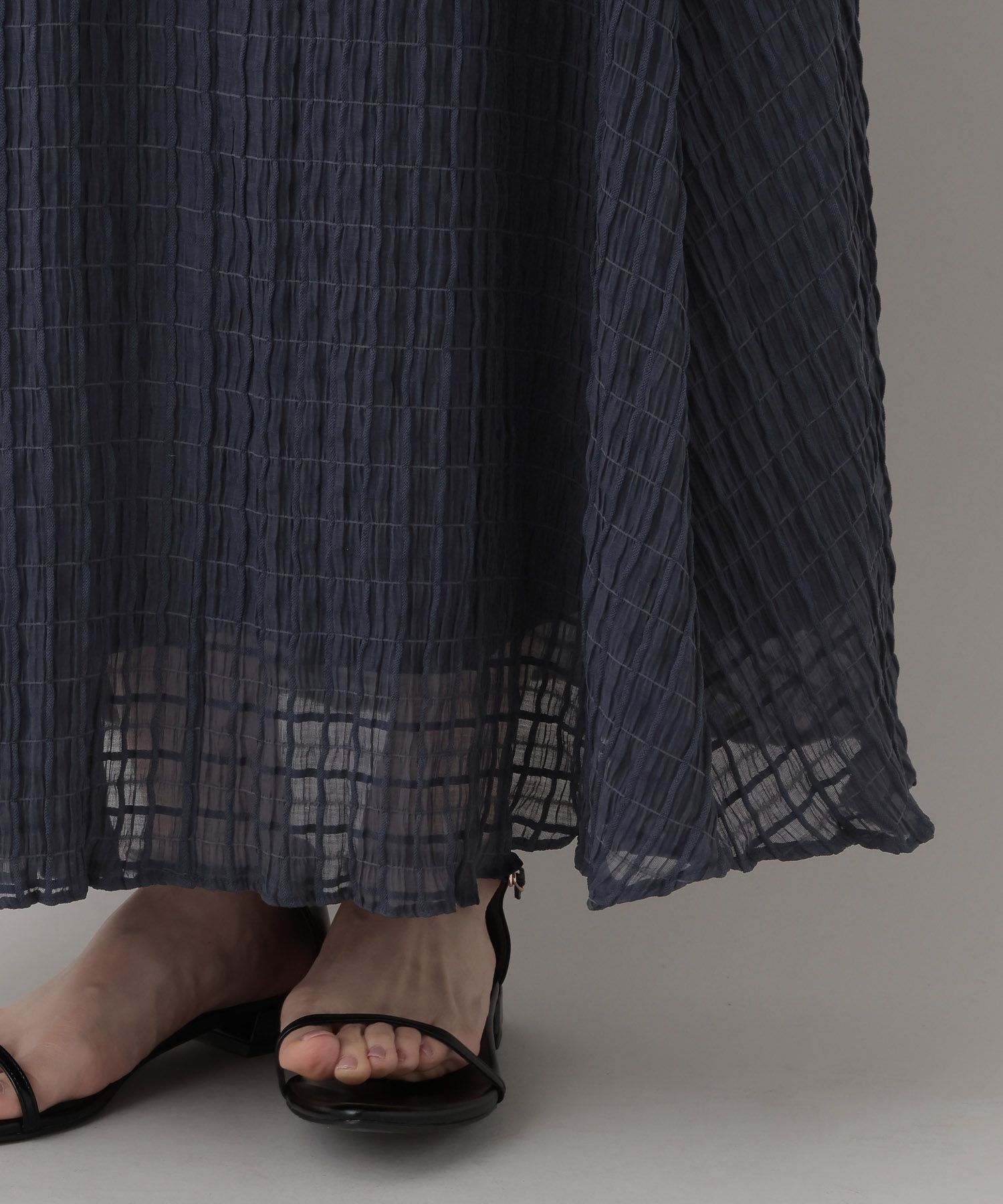 A part by 「【Sサイズ展開】シアーチェックフレアースカート」|スカート|