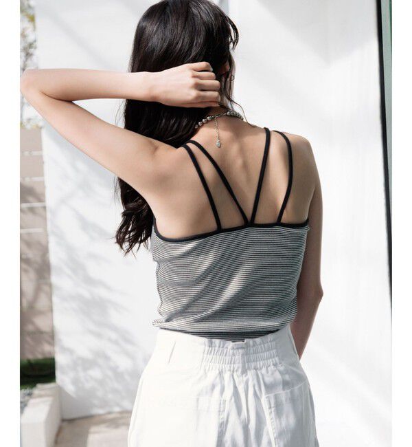 LOWRYS FARM「スタイルUPクロスカップキャミ」|Tシャツ・カットソー|