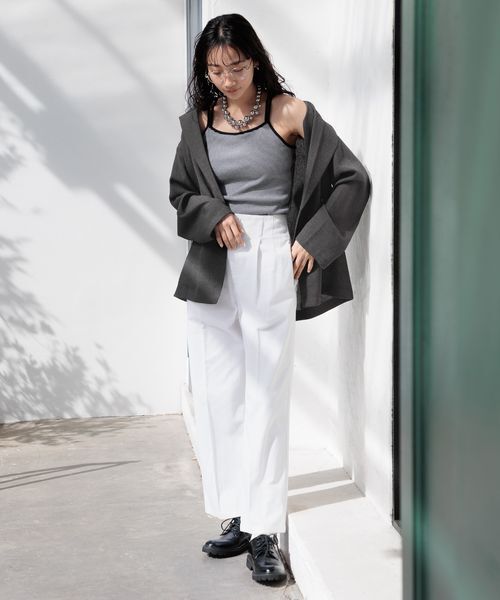 LOWRYS FARM「スタイルUPクロスカップキャミ」|Tシャツ・カットソー|