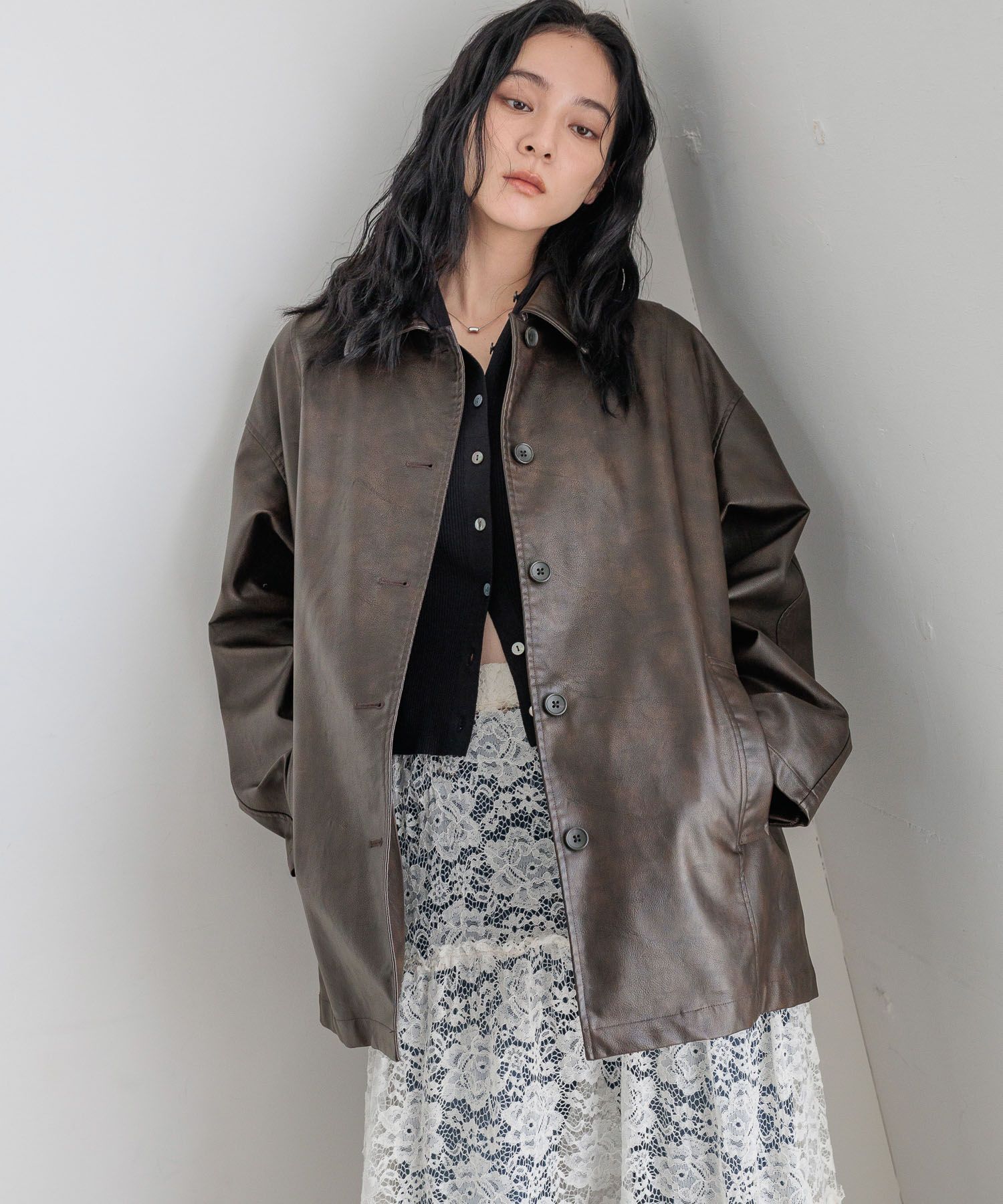 LOWRYS FARM「レザーカバーオール」|その他|BRN5