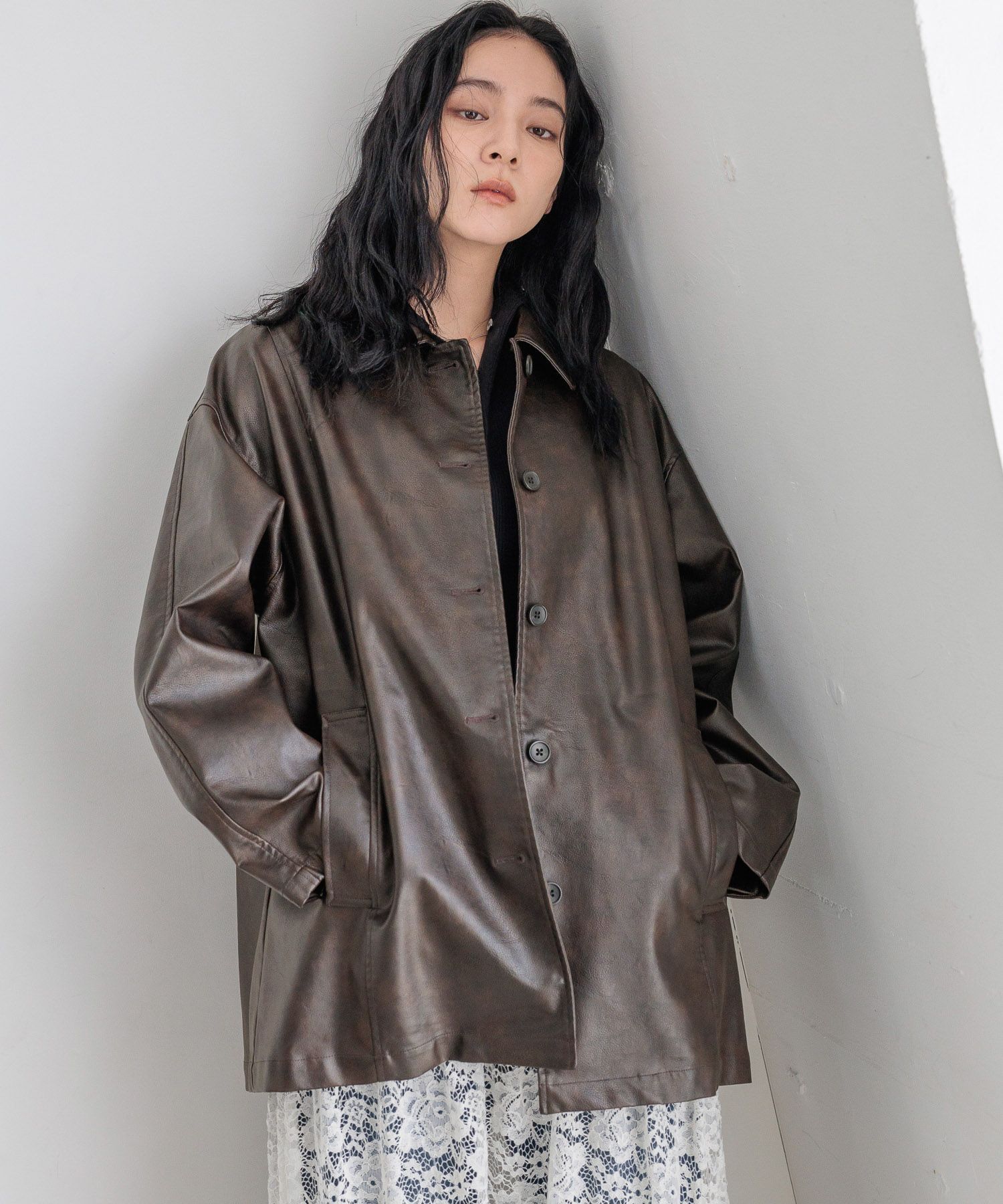 LOWRYS FARM「レザーカバーオール」|その他|