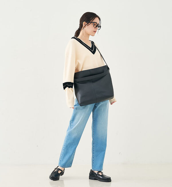 collex「配色ラインVネックニットプルオーバー」|ニット・セーター|