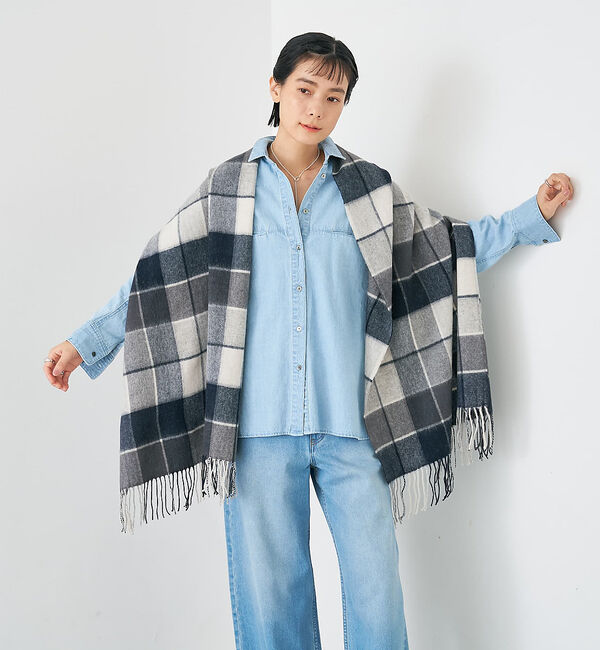 collex「ウールリバーシブルチェックストール」|マフラー|