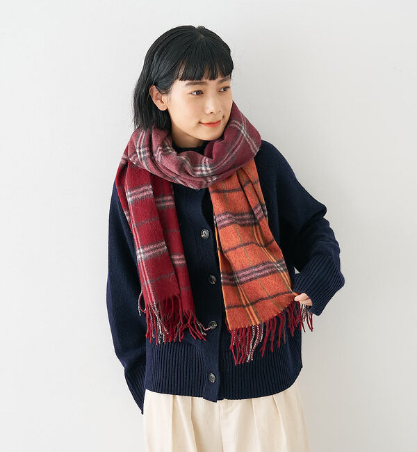 collex「ウールリバーシブルチェックストール」|マフラー|