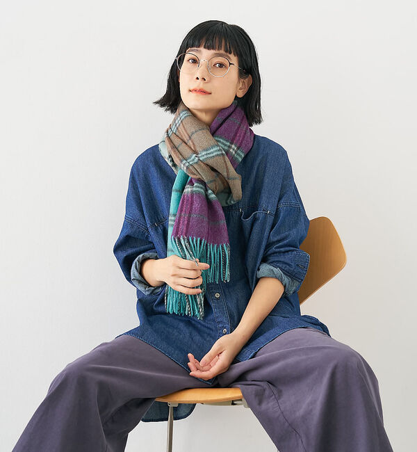 collex「ウールリバーシブルチェックストール」|マフラー|