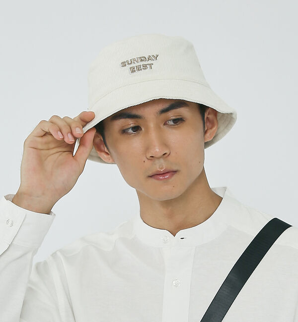 ABAHOUSE「＜BASIQUENTI＞SUNDAY BEST ユニセックス コーデュロイ バケ」|その他|アイボリー