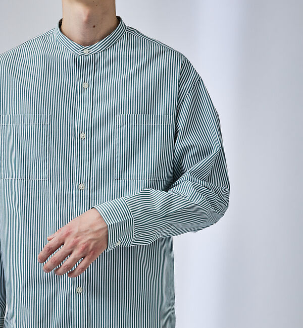 ABAHOUSE「センタータック バンドカラーシャツ」|シャツ・ブラウス|