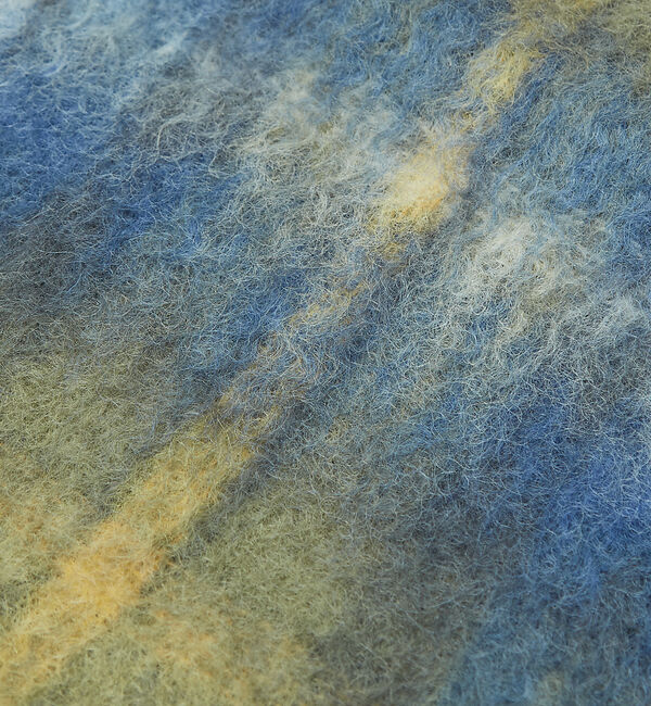 ABAHOUSE「【MANTAS EZCARAY】シャギーモヘア マフラー TARTAN / ボリ」|マフラー|