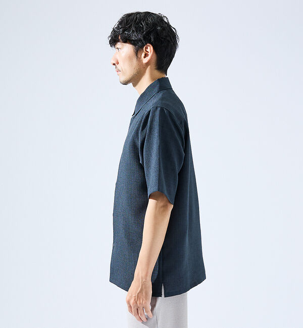 ABAHOUSE「【セットアップ対応】吸水速乾 リネンライク 半袖シャツ」|シャツ・ブラウス|