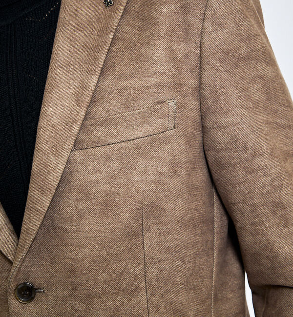 ABAHOUSE「【セットアップ対応】Down Fabric フェードスエード ジャケット / F」|テーラードジャケット|