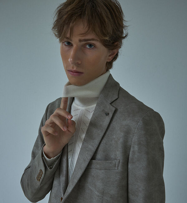 ABAHOUSE「【セットアップ対応】Down Fabric フェードスエード ジャケット / F」|テーラードジャケット|