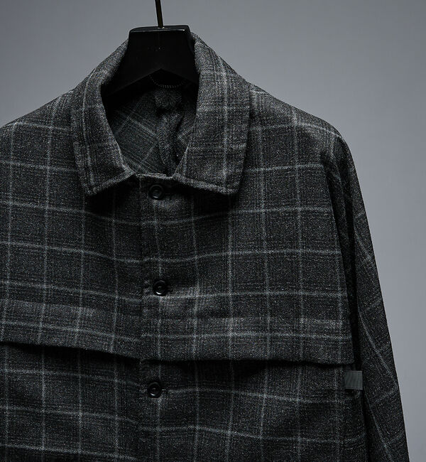 ABAHOUSE「【セットアップ対応】ウールライク チェック CPOシャツブルゾン / ボックスシ」|ブルゾン・スタジャン|