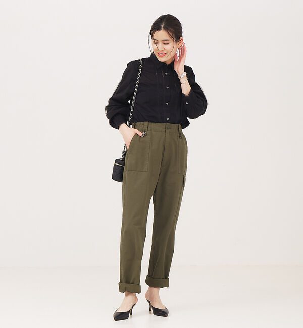 Rouge vif「袖チュールレースシャツ」|シャツ・ブラウス|