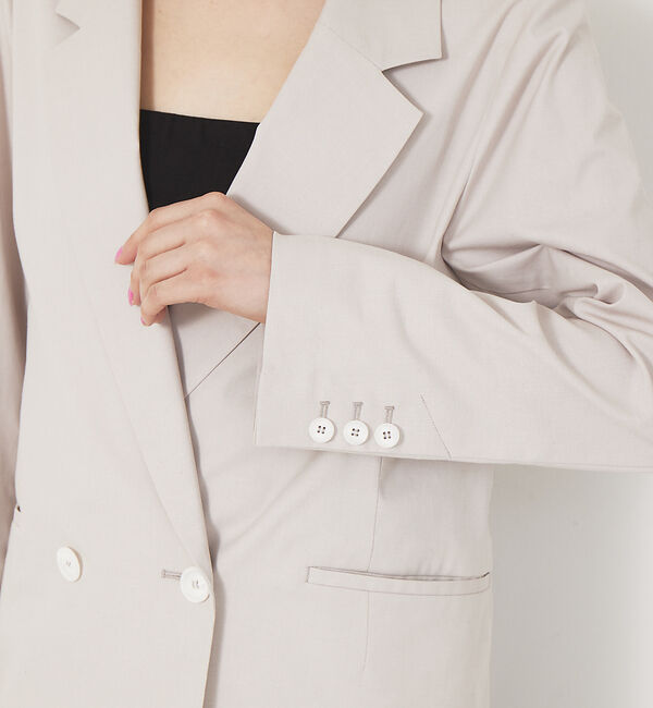 Rouge vif「麻混ダブルジャケット」|テーラードジャケット|