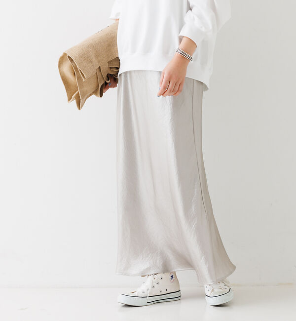 Rouge vif「ホイルサテンフレアスカート」|スカート|