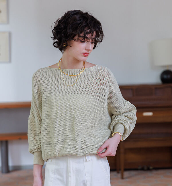 Rouge vif「ラメメッシュワイドニットプルオーバー」|ニット・セーター|