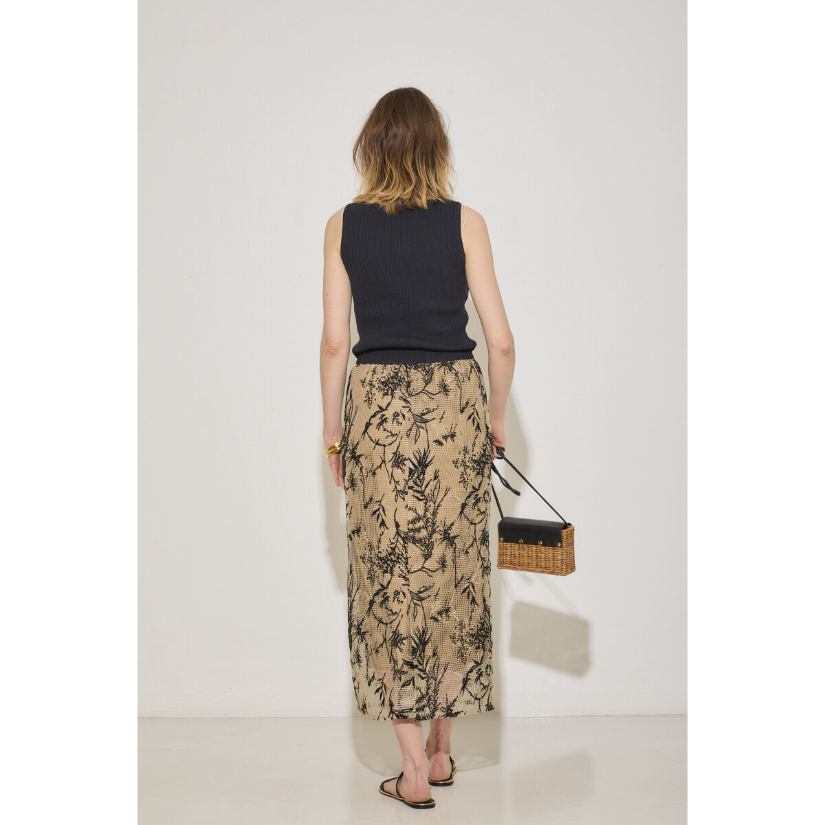 Rouge vif「【セットアップ対応】ボタニカルレースタイトスカート」|スカート|