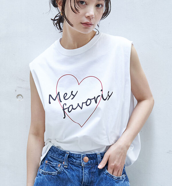 Rouge vif「ハートロゴノースリボックスTEE」|Tシャツ・カットソー|ホワイト