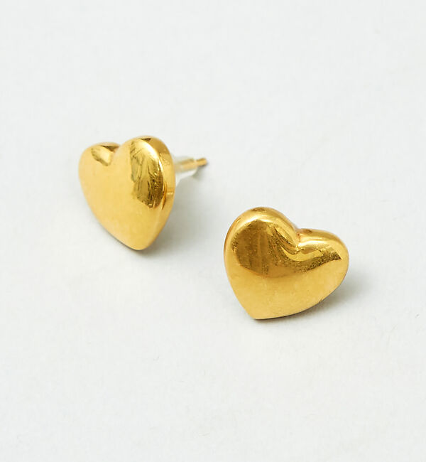 Rouge vif「【FULL OF GRACE/フルオブグレイス】ボリュームハートピアス / GO」|ピアス|ゴールド