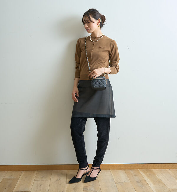 Rouge vif「ロゴ刺繍カーディガン」|カーディガン|