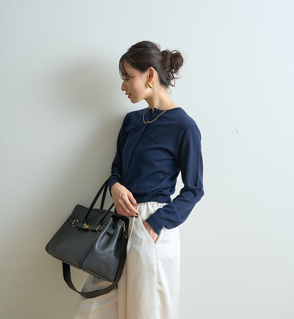 Rouge vif「ロゴ刺繍カーディガン」|カーディガン|