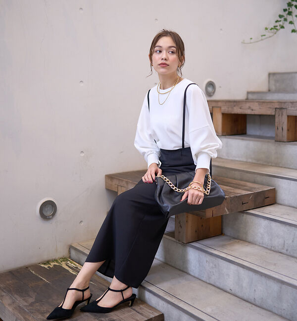 Rouge vif「2wayサスペンダー付きタイトスカート」|スカート|