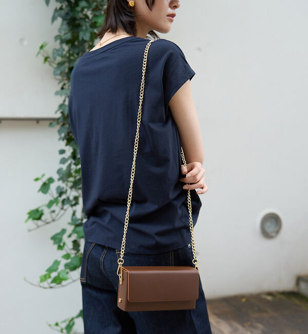 Rouge vif「【AULENTTI/オウレンティ】スクエアチェーンポシェット」|ショルダー・メッセンジャー|