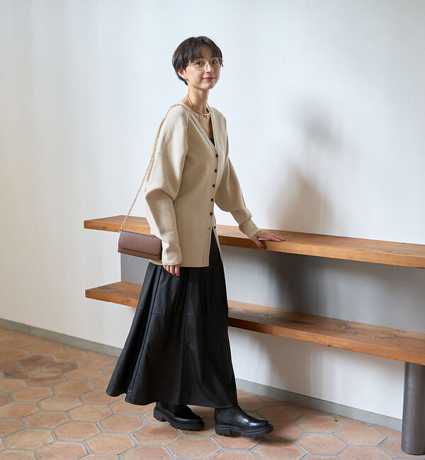 Rouge vif「【AULENTTI/オウレンティ】スクエアチェーンポシェット」|ショルダー・メッセンジャー|