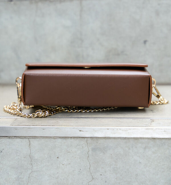 Rouge vif「【AULENTTI/オウレンティ】スクエアチェーンポシェット」|ショルダー・メッセンジャー|