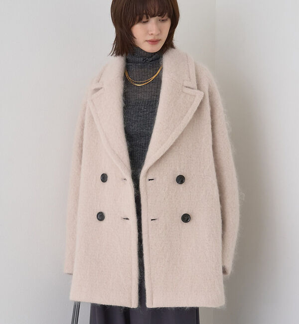 Rouge vif「シャギーピーコート」|ピーコート|アイボリー