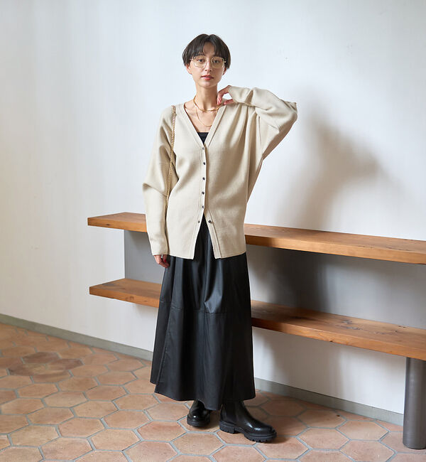 Rouge vif「変形オーバールーズニットカーディガン」|カーディガン|