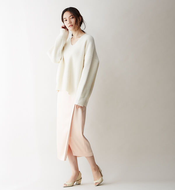 qualite「【2020SS新作】ハンマーサテンタイトスカートパンツ」|その他|