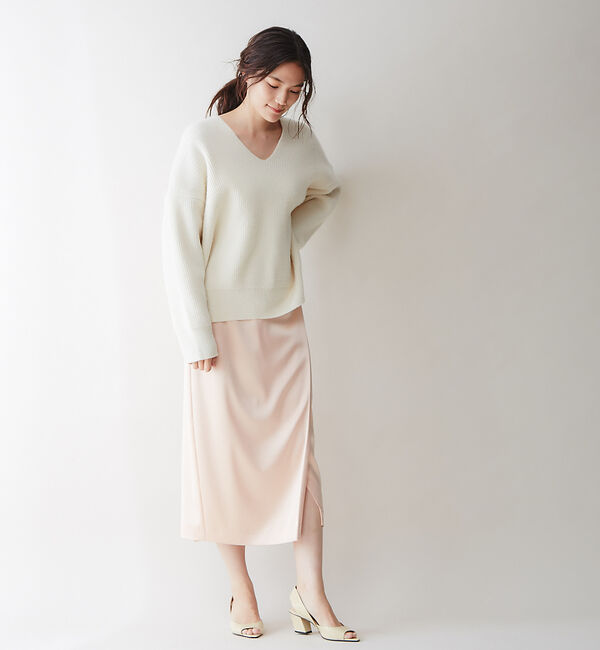 qualite「【2020SS新作】ハンマーサテンタイトスカートパンツ」|その他|