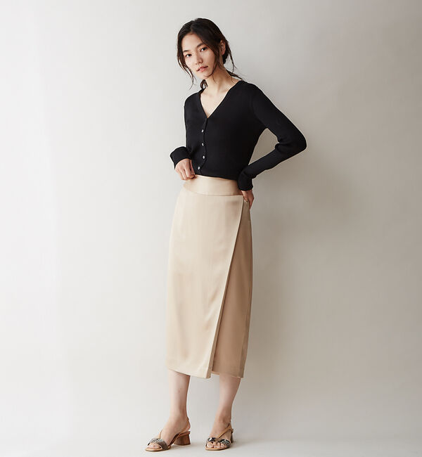 qualite「【2020SS新作】ハンマーサテンタイトスカートパンツ」|その他|