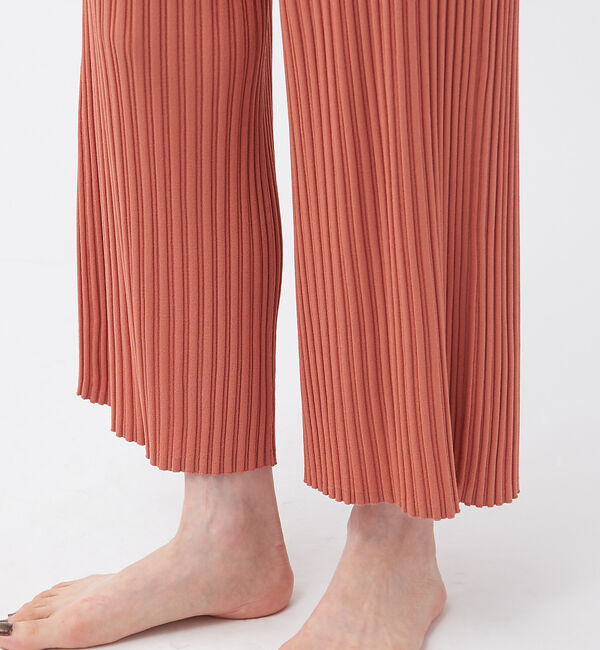 qualite「【WEB・一部店舗限定】《セットアップ対応》リブニットワイドパンツ」|その他|