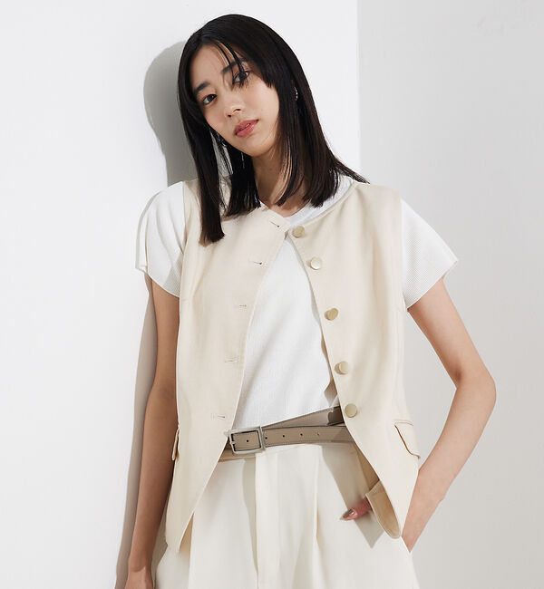 qualite「テンセルデニムノースリーブ」|キャミソール|