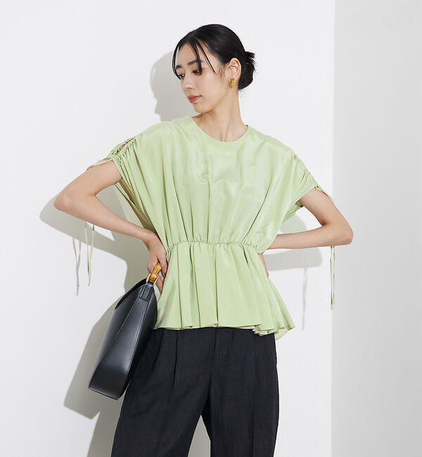 qualite「ボリュームギャザータックTOP」|シャツ・ブラウス|