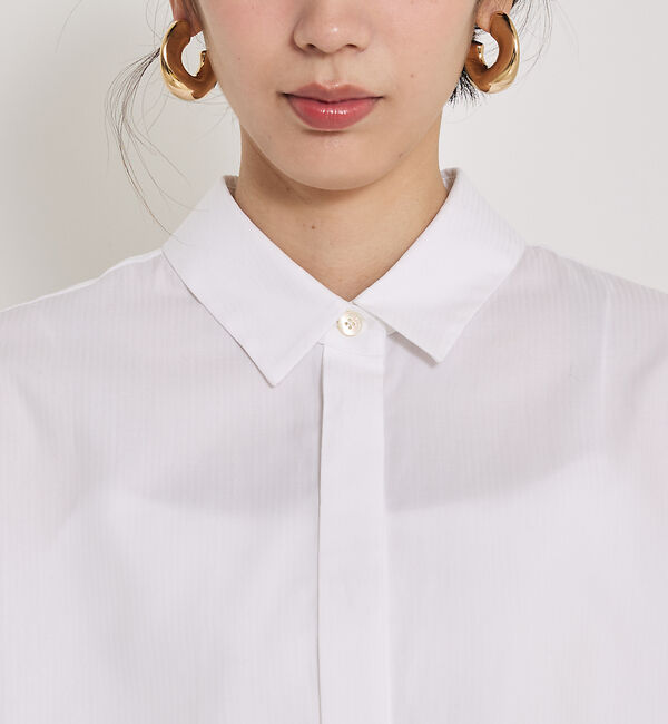 qualite「袖スリットレギュラーシャツ」|シャツ・ブラウス|