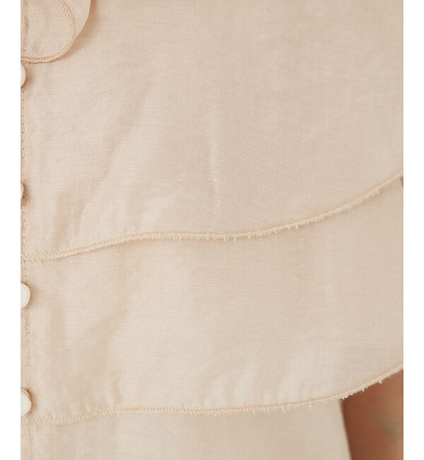 SELFIST「ラッフルフリルパールボタンブラウス」|シャツ・ブラウス|