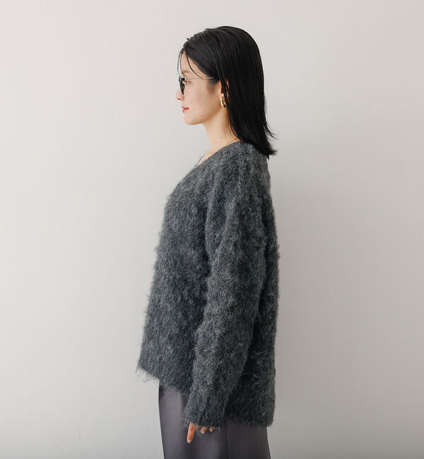 abahouse mavie「ブラッシュドVネックニット」|ニット・セーター|