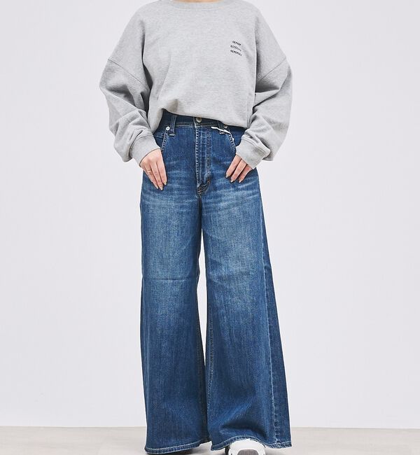 abahouse mavie「【SOMETHING】LISAスーパーワイドパンツ/デニム/シーズンレス」|デニム|