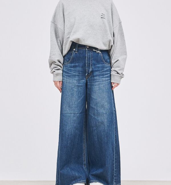 abahouse mavie「【SOMETHING】LISAスーパーワイドパンツ/デニム/シーズンレス」|デニム|