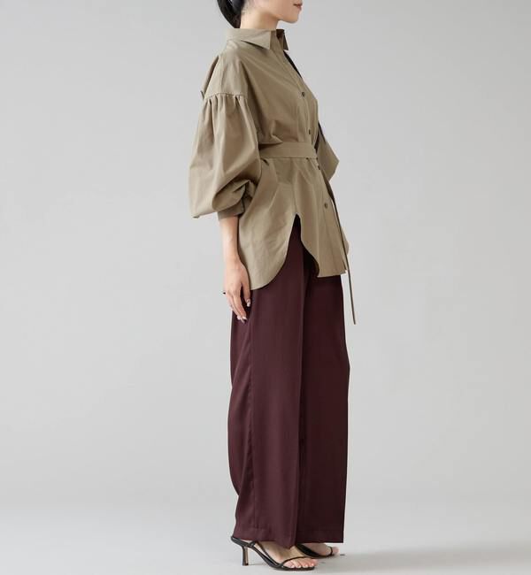 TIARA「ギャザースリーブシャツ」|シャツ・ブラウス|