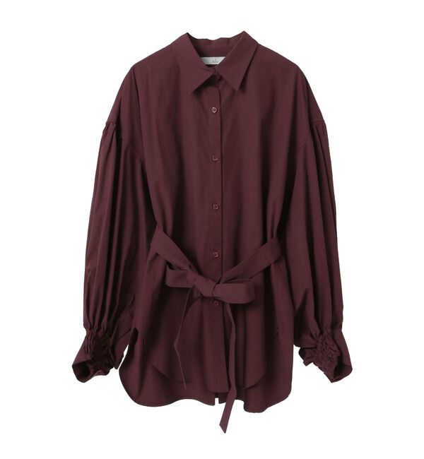 TIARA「ギャザースリーブシャツ」|シャツ・ブラウス|ボルドー