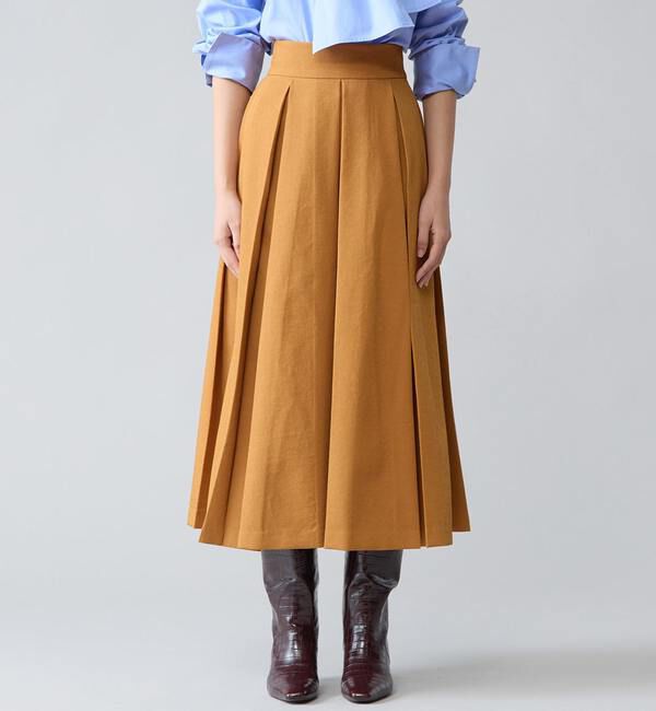 TIARA「カルゼタックフレアスカート」|スカート|オレンジキャメル