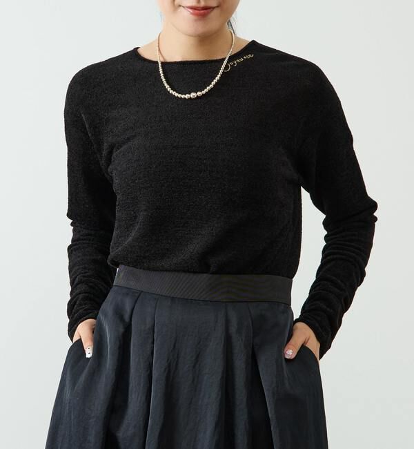 Liesse「シアーモールニット」|ニット・セーター|ブラック