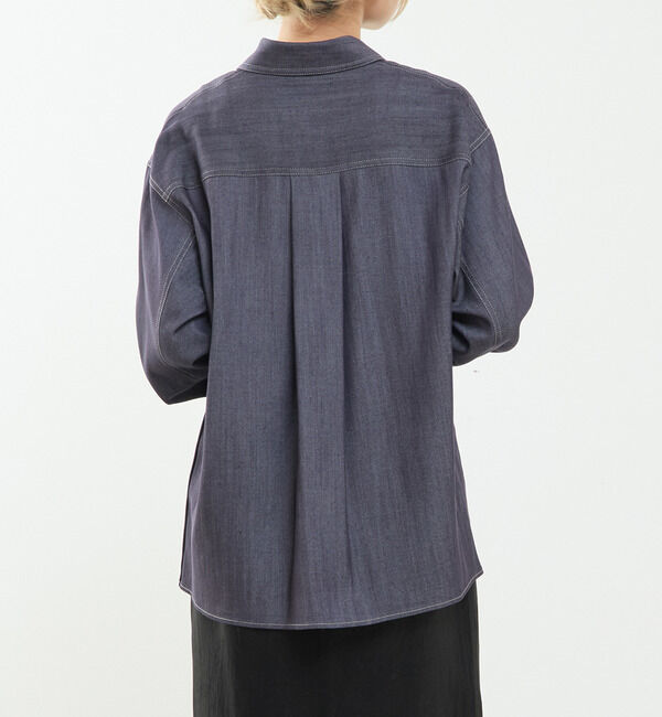 SOFFITTO「サイドスリットデニムシャツ」|シャツ・ブラウス|