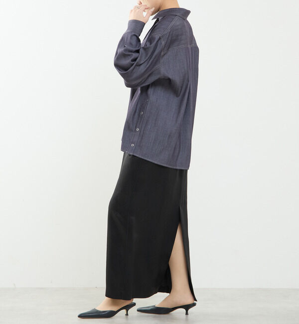 SOFFITTO「サイドスリットデニムシャツ」|シャツ・ブラウス|