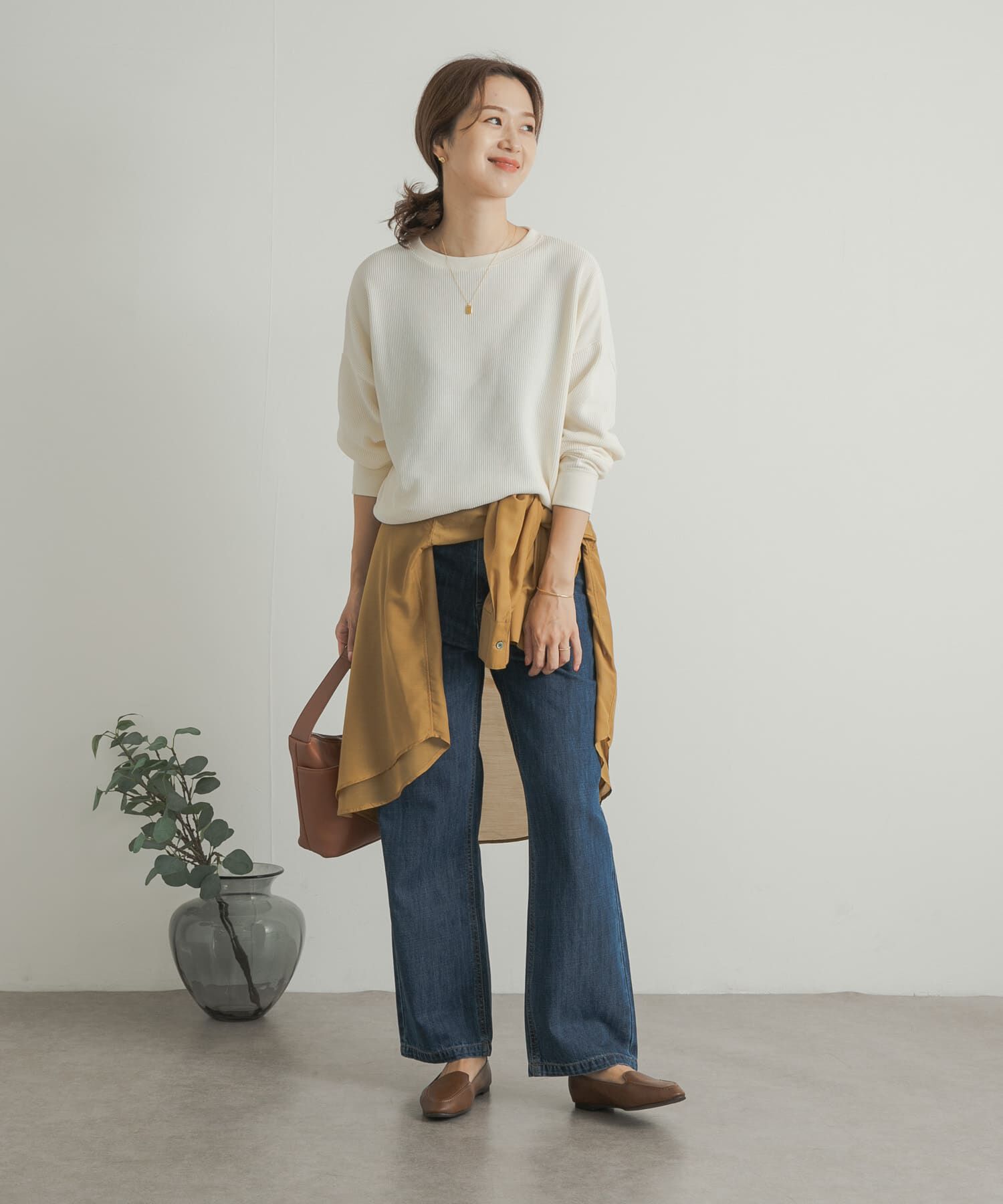 URBAN RESEARCH DOORS「デニムワイドパンツ」|デニム|